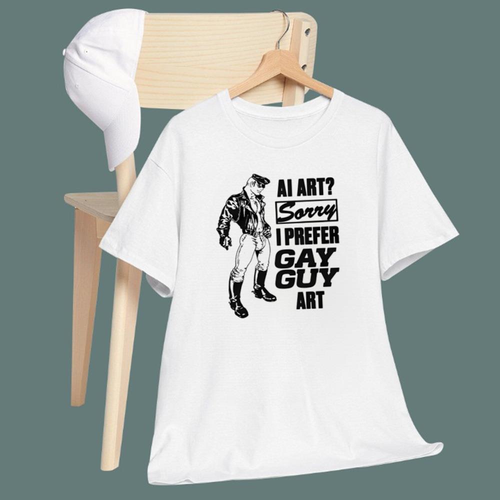 AI Art Sorry I Prefer Gay Guy Art T-Shirt