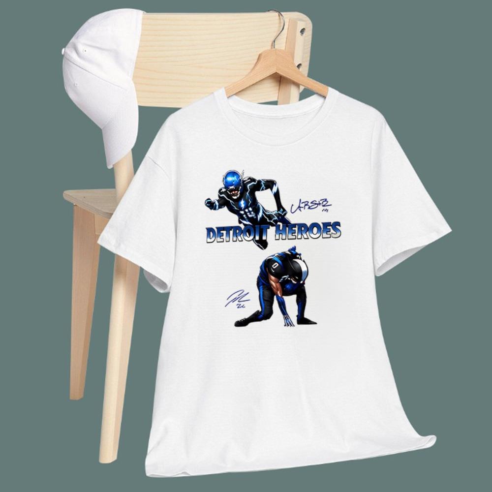 Amon Ra St Brown And Jahmyr Gibbs Detroit Heroes T-Shirt