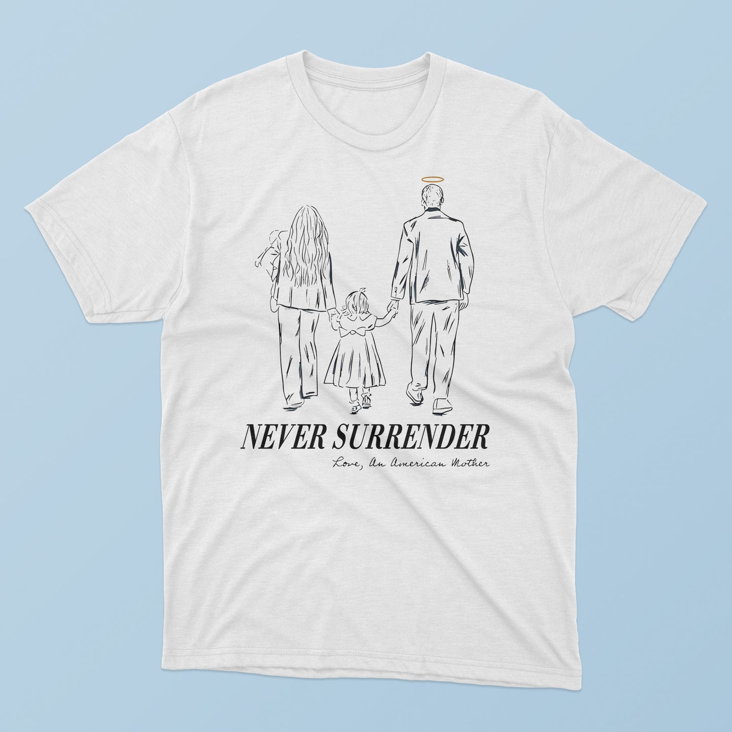 Charlie Kirk Never Surrender An American Mother T-Shirt