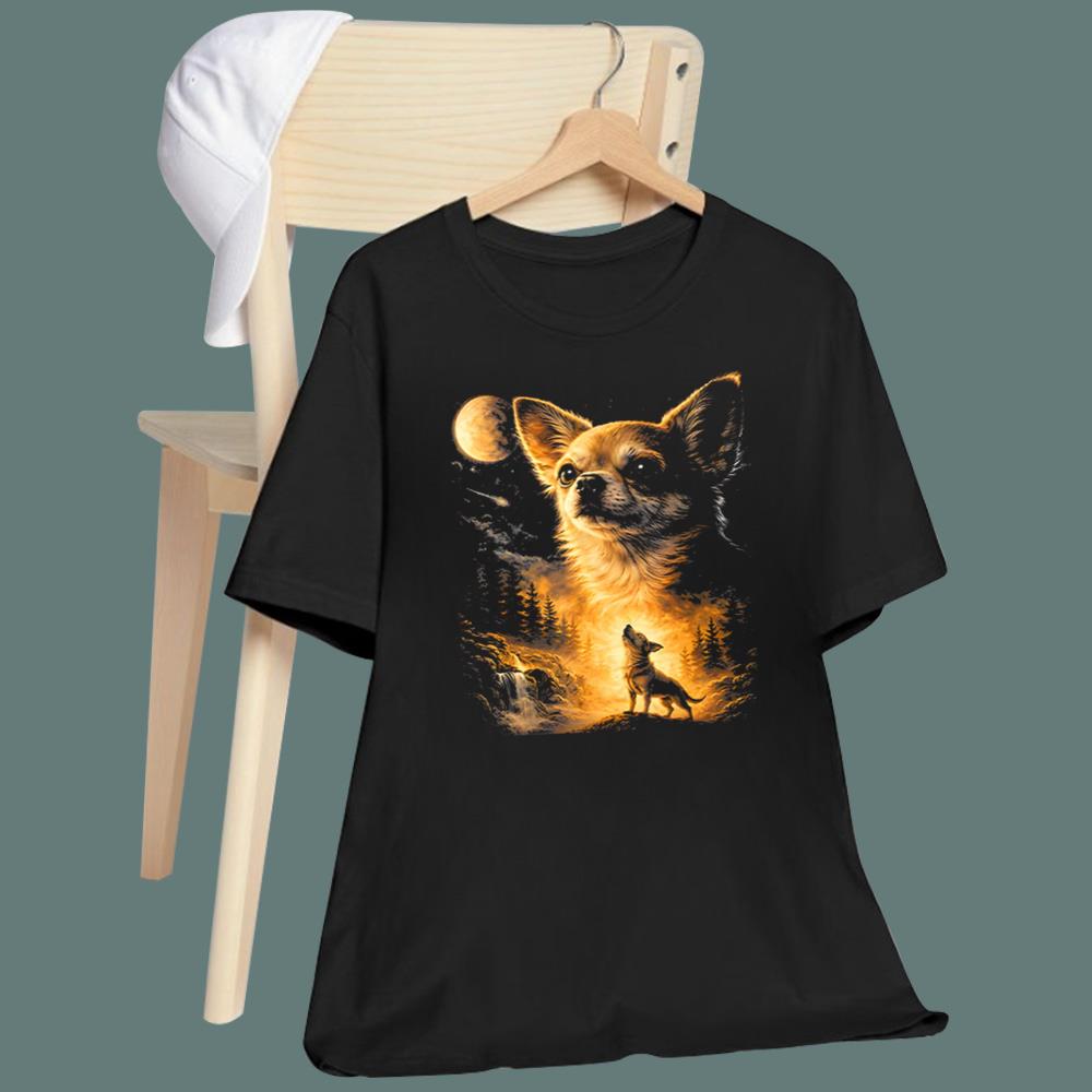 Chihuahua Howling To The Moon t-Shirt