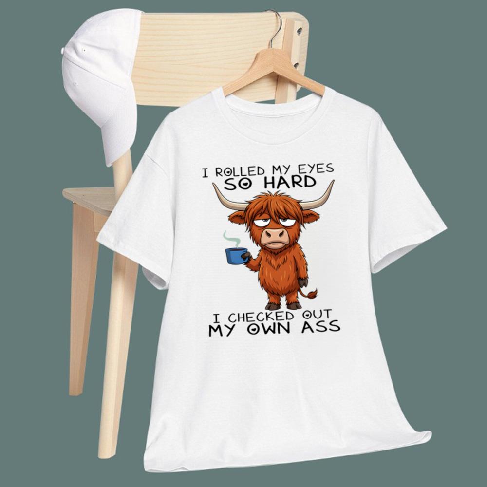 Cow I Rolled My Eyes So Hard T-Shirt
