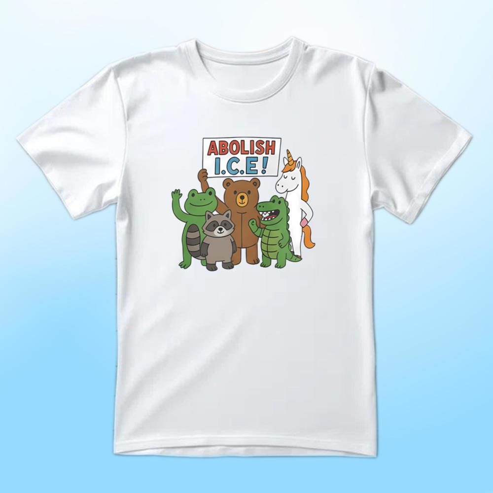 Frog Bear Raccoon Abolish ICE T-Shirt
