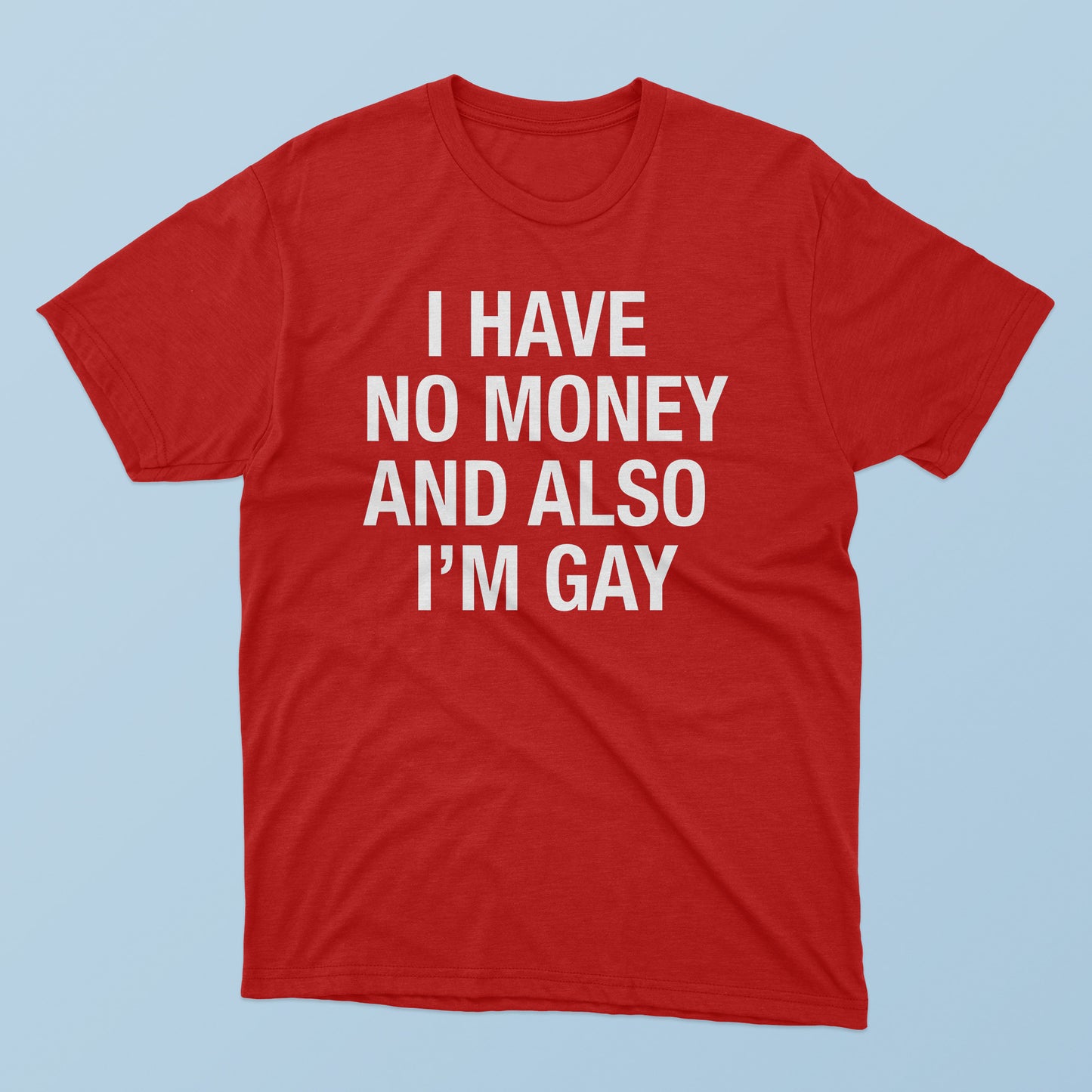 I Have No Money And Also I’m Gay T-Shirt