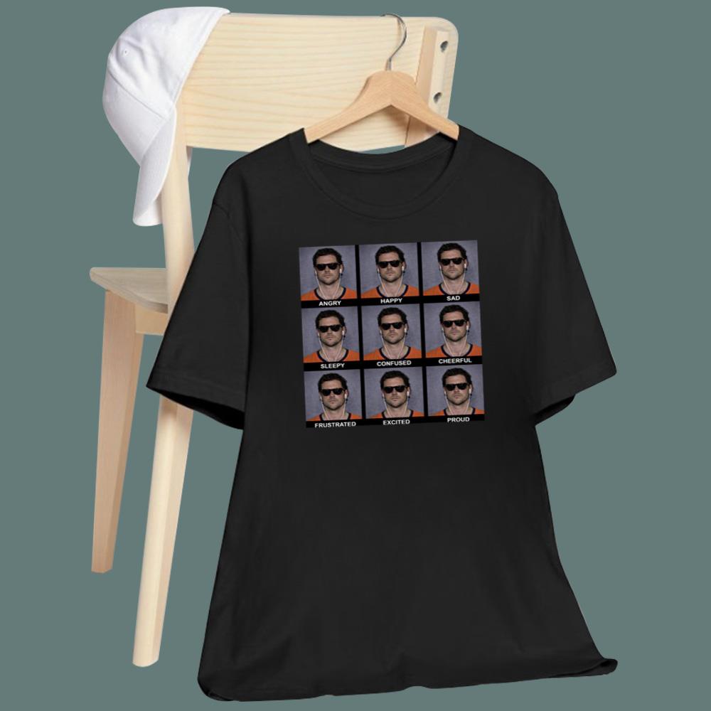 Jarrett Stidham Angry Happy Sad Sleepy T-Shirt