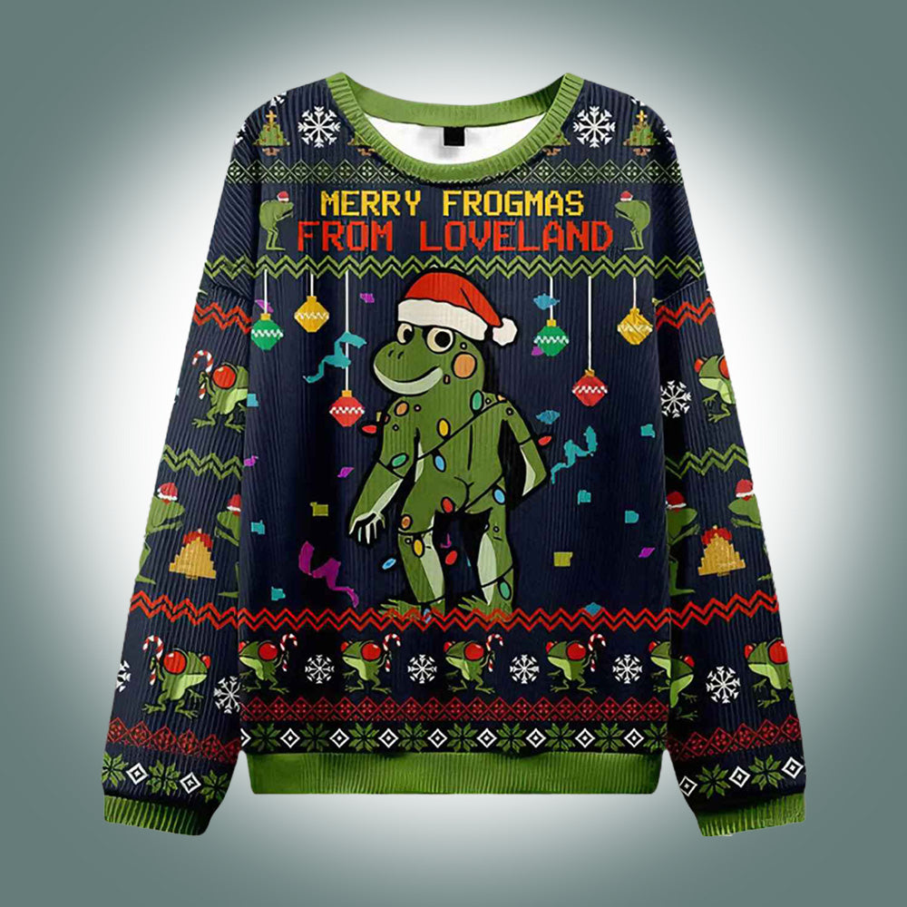 Merry Froghas From Loveland Ugly Christmas Sweater