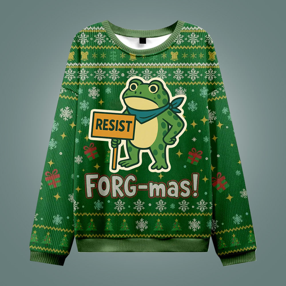 Portland Frog Frog-mas Ugly Christmas Sweater