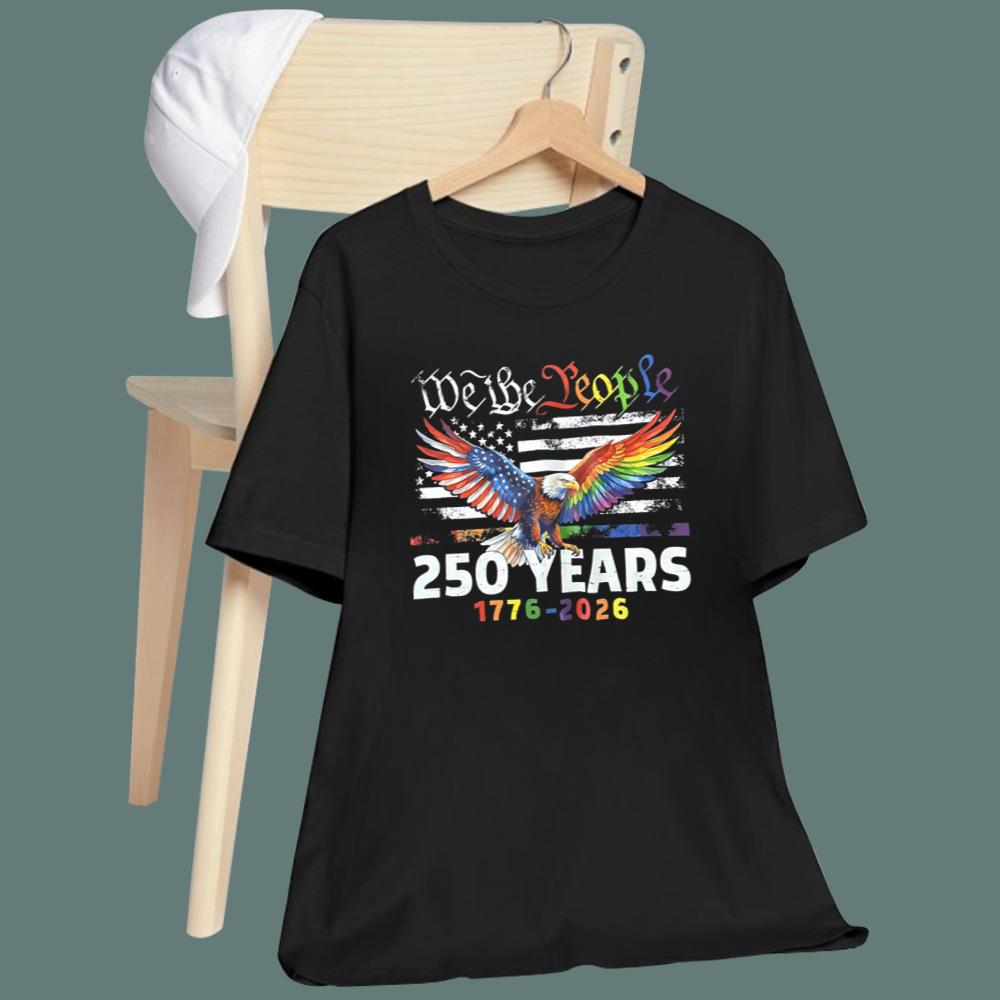 Pride LGBT Eagle US 250 Years 4th Of July T-Shirt