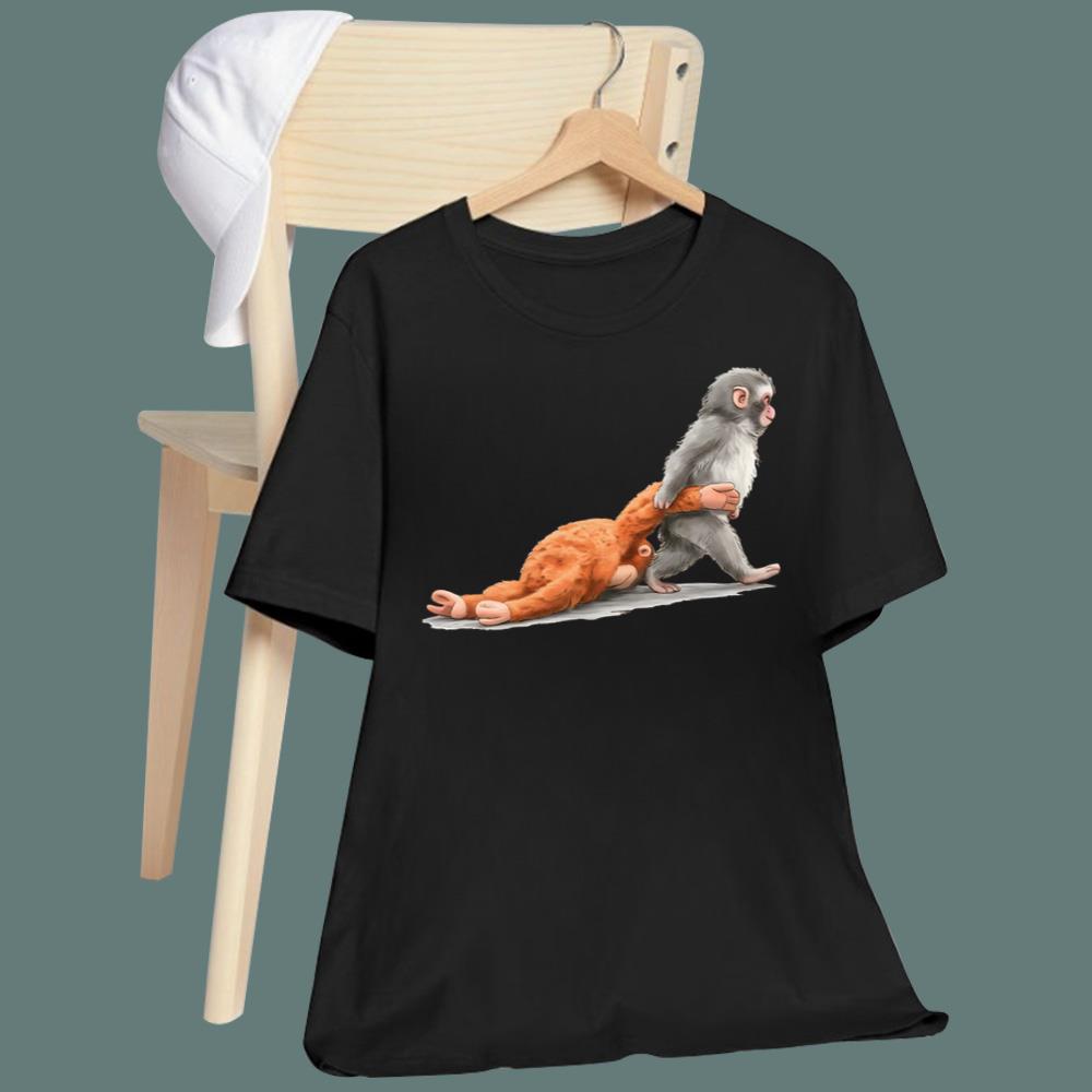 Punch Baby Monkey Holding Plush Toy T-Shirt
