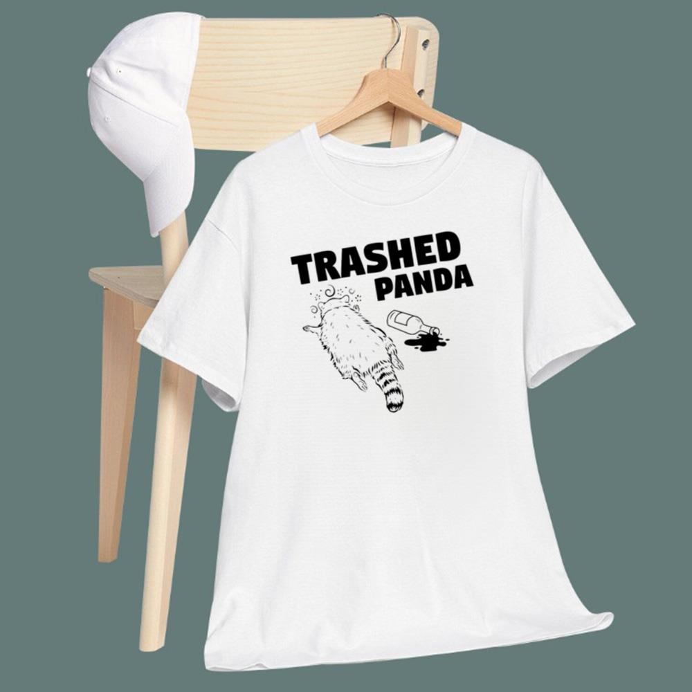 Racoon gets drunk Trashed Panda T-Shirt