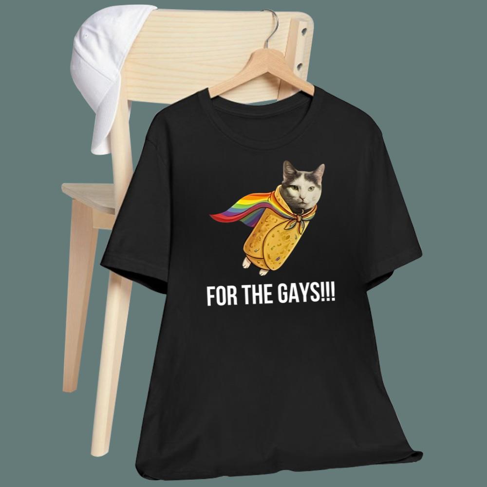 Taco Cat Pride Flag For The Gays T-Shirt