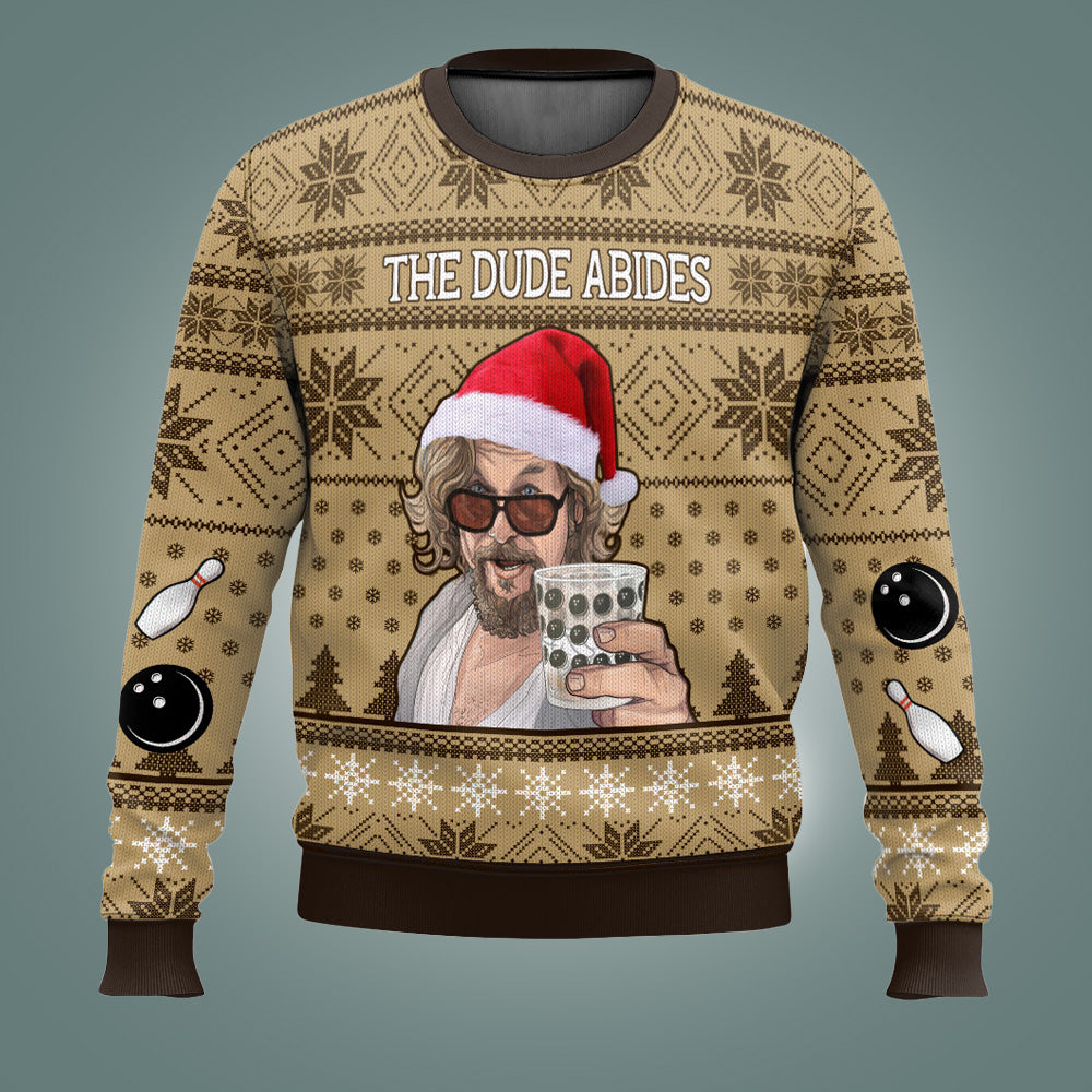 The Dude Abides Ugly Christmas Sweater