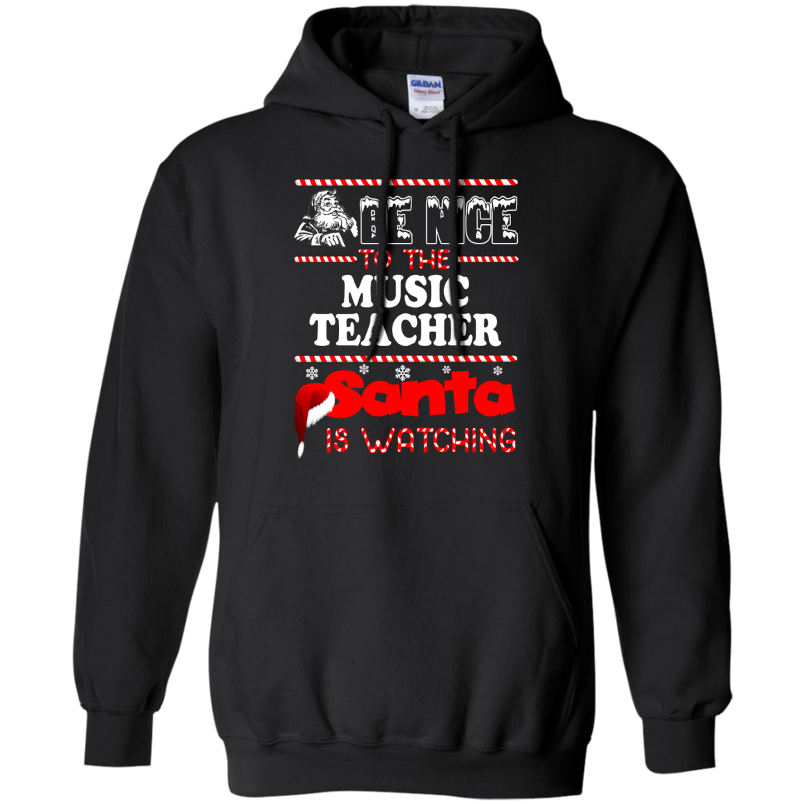 Be Nice To The Music Teacher Santa Is Watching Shirt, Hoodie, Tank - TeeDragons