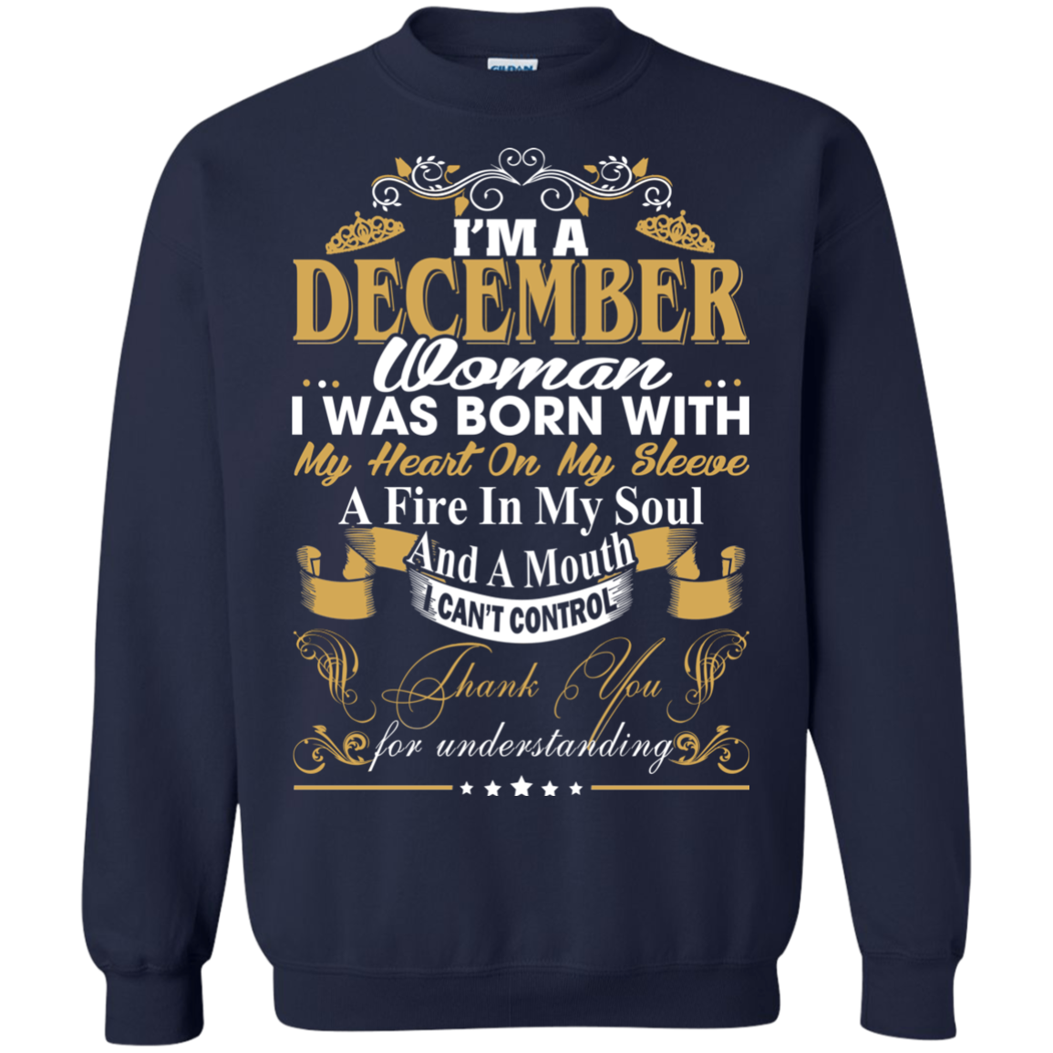 I Am A December Woman - I Was Born With My Heart On My Sleeve T-shirt - TeeDragons