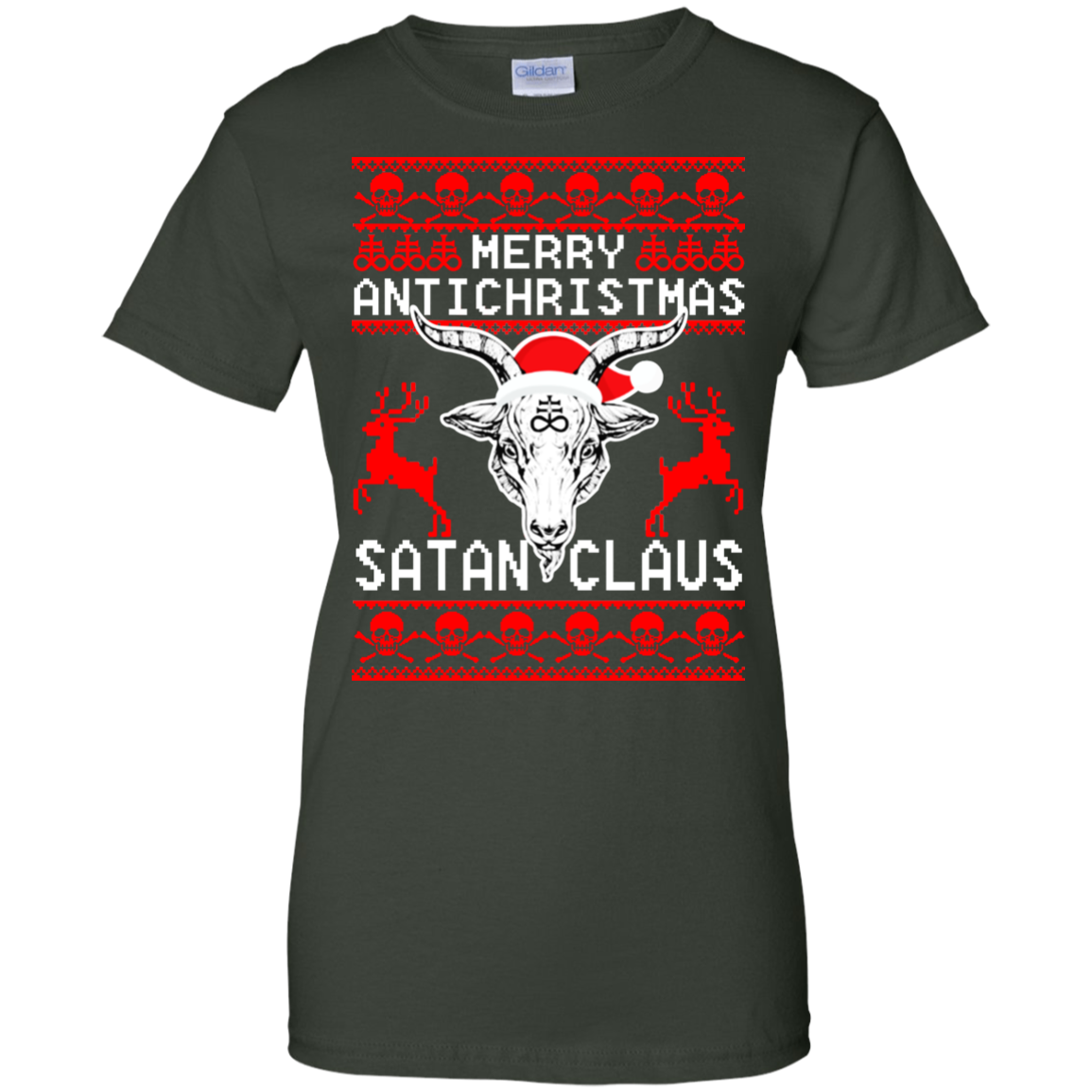 Merry Antichristmas Satan Claus Ugly Christmas Sweater - TeeDragons