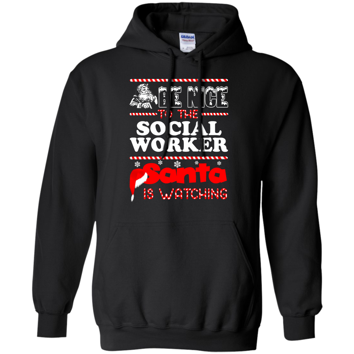 Be Nice To The Social Worker Santa Is Watching Shirt, Hoodie, Tank - TeeDragons