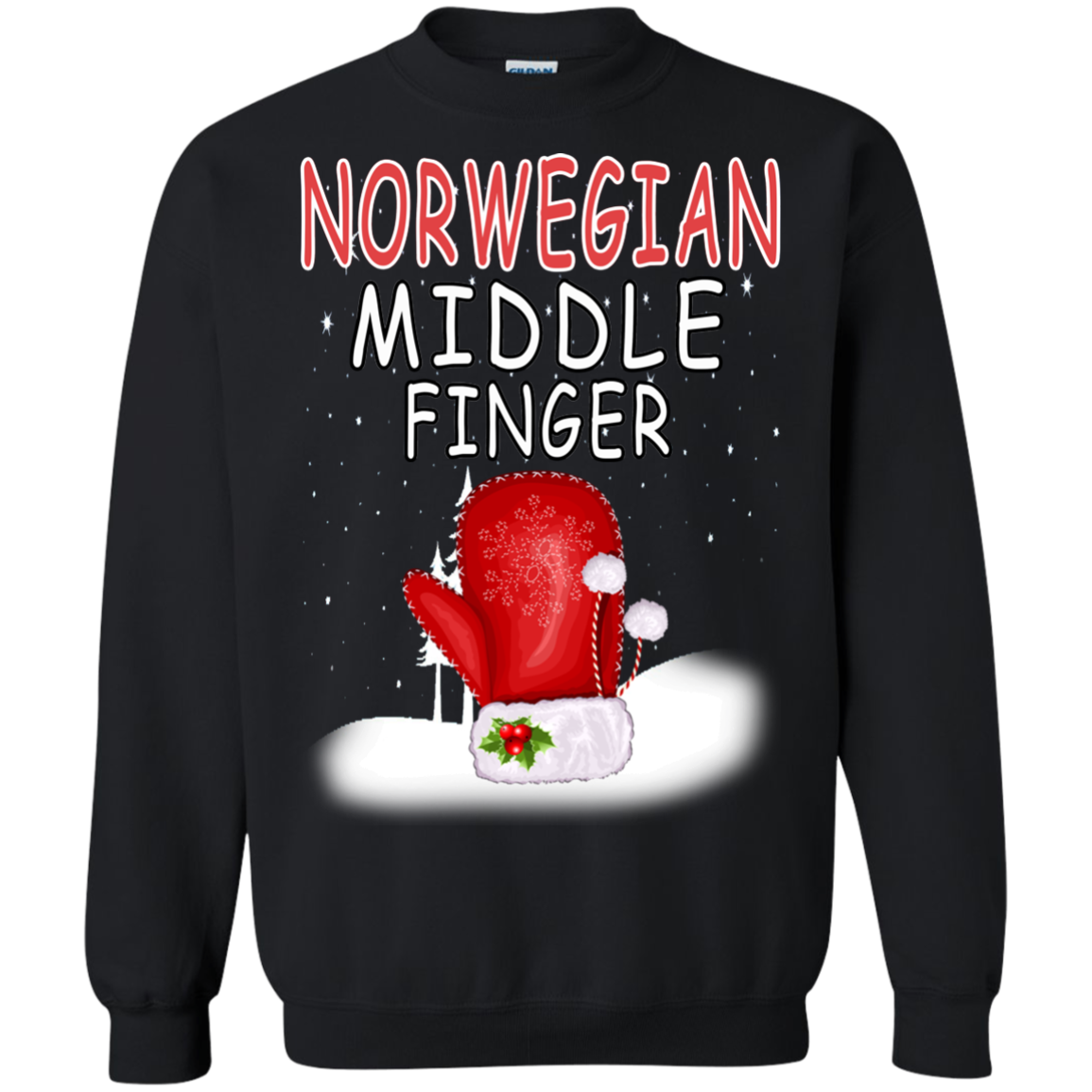 Christmas Norwegian Middle Finger Shirt, Sweatshirt - TeeDragons