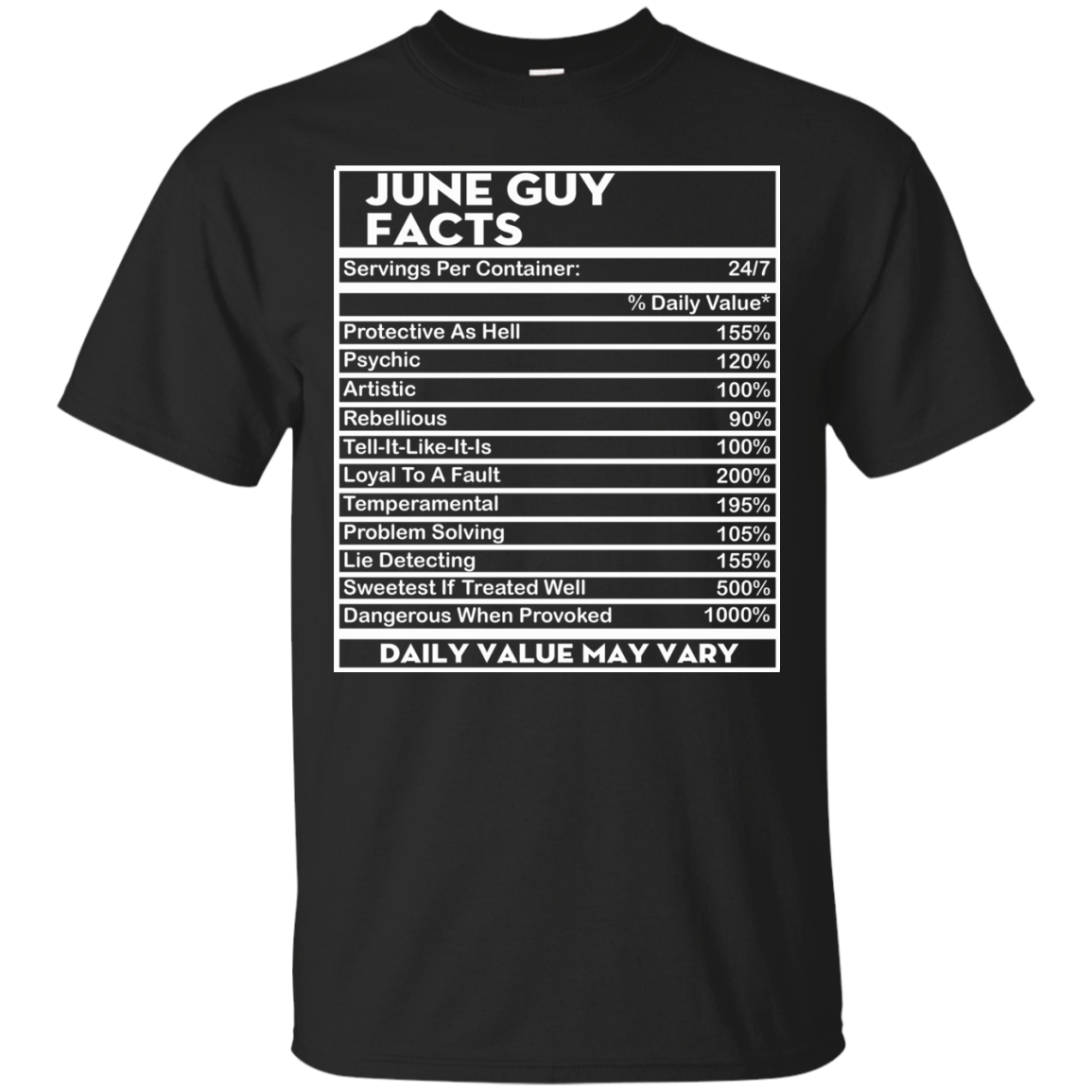June Guy Facts - Servings Per Container 24/7 Shirt, Hoodie - TeeDragons