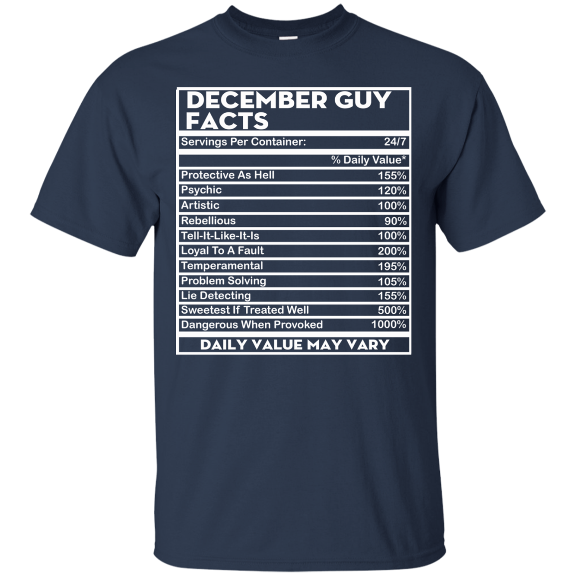 December Guy Facts - Servings Per Container 24/7 Shirt, Hoodie - TeeDragons