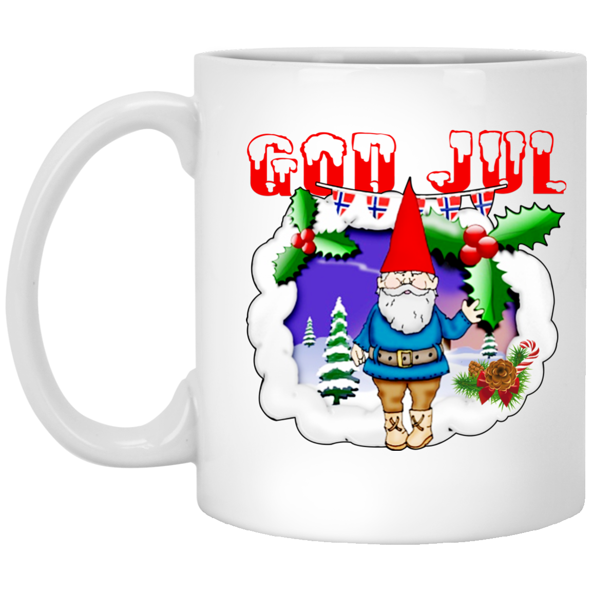 GOD JUL Norwegian Christmas Mugs - TeeDragons