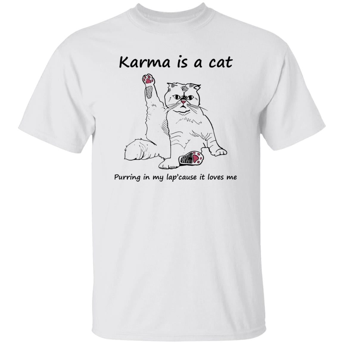 Karma Is A Cat Purring In My Lap Cause It Loves Me Shirt