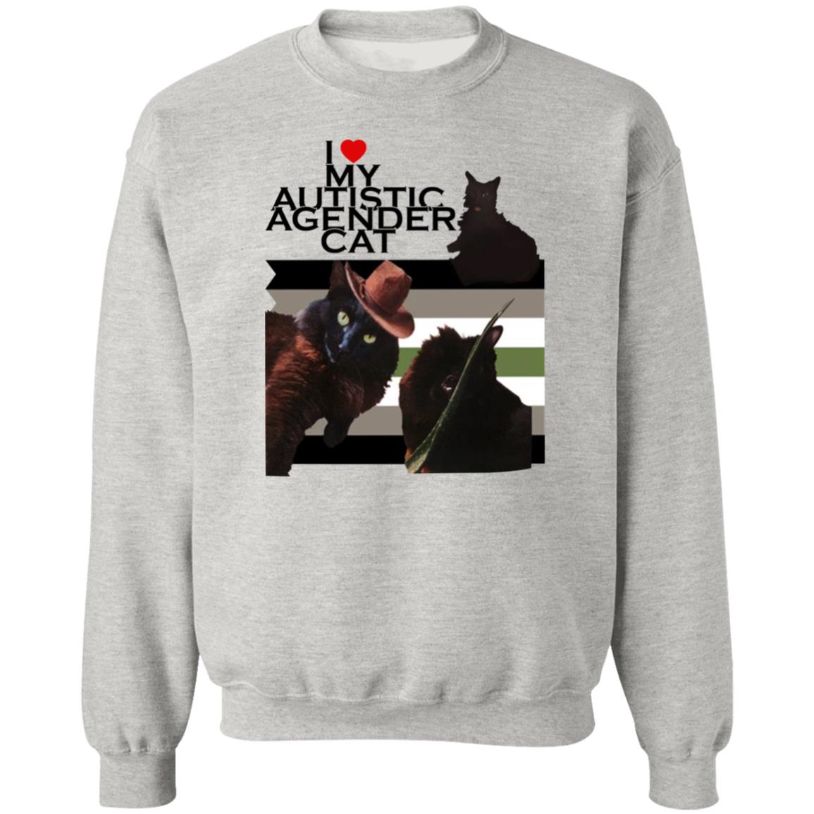 I Love My Autistic Agender Cat Shirt