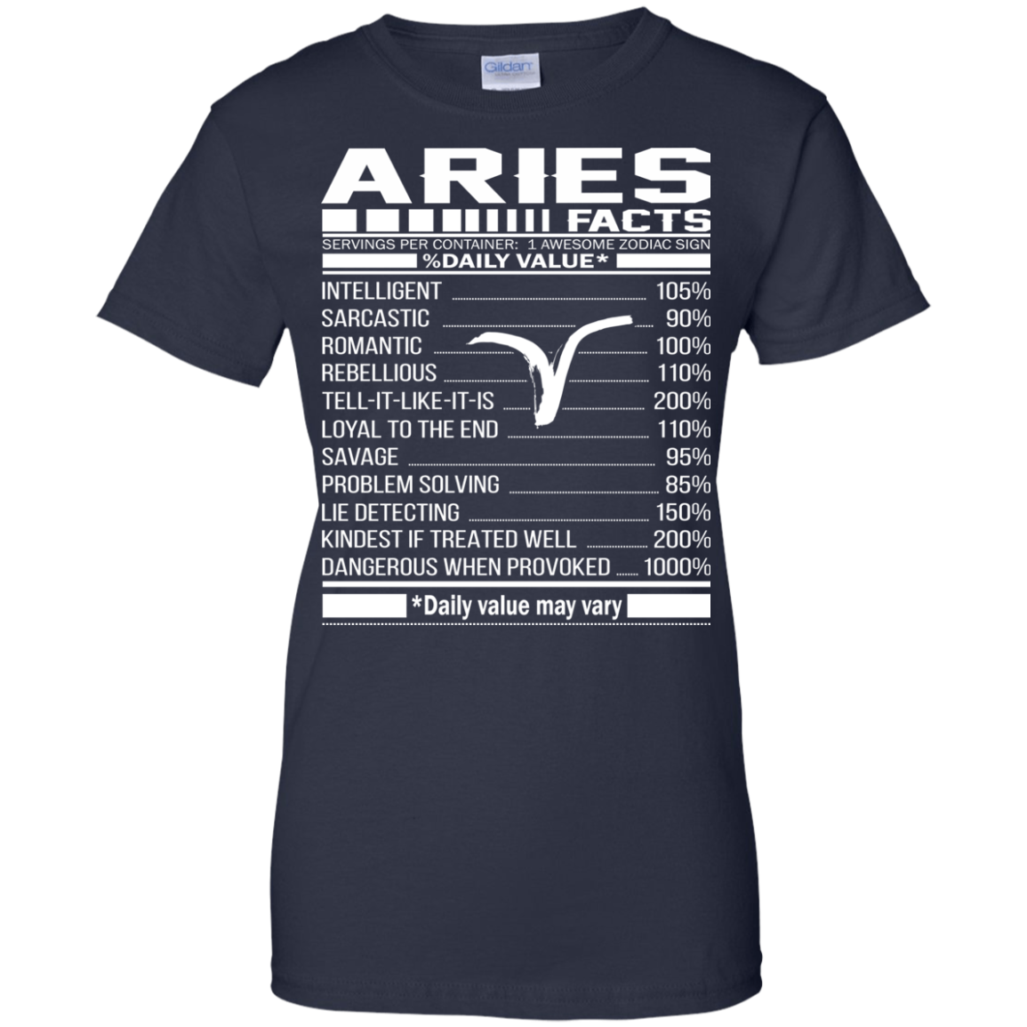 Aries Facts - Awesome Zodiac Sign - %Daily Value Shirt, Hoodie, Tank - TeeDragons
