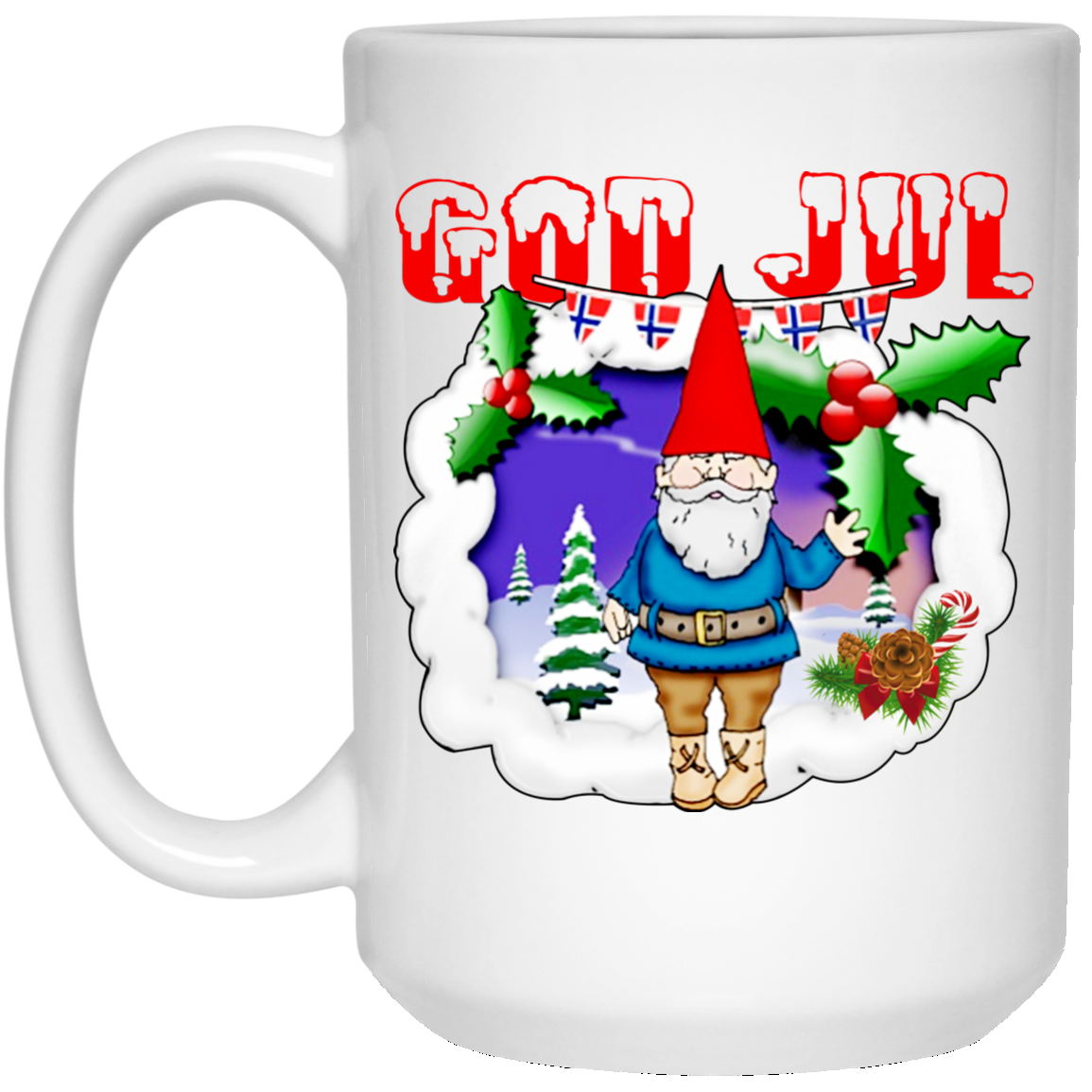 GOD JUL Norwegian Christmas Mugs - TeeDragons