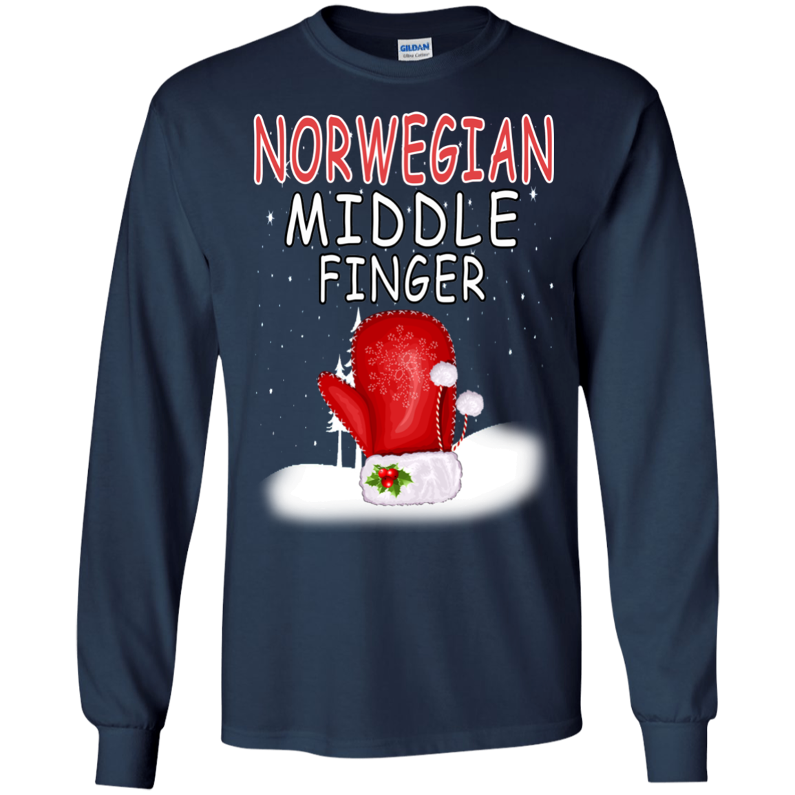 Christmas Norwegian Middle Finger Shirt, Sweatshirt - TeeDragons