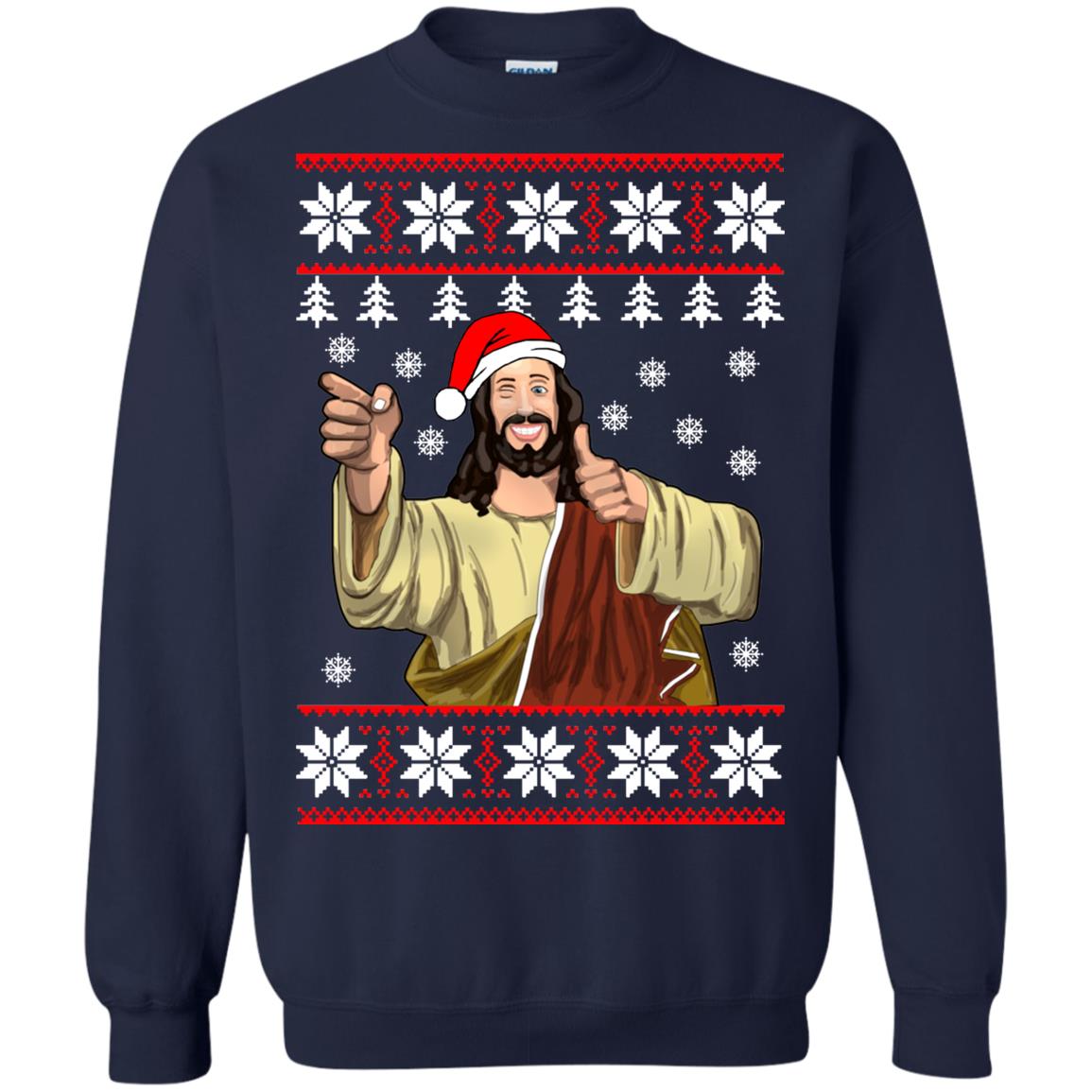 Jesus Smile Ugly Christmas Sweater - TeeDragons