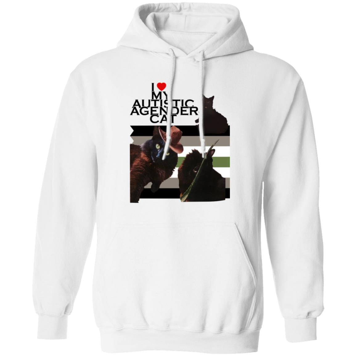 I Love My Autistic Agender Cat Shirt