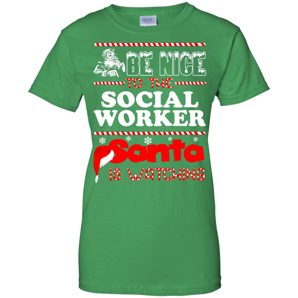 Be Nice To The Social Worker Santa Is Watching Shirt, Hoodie, Tank - TeeDragons