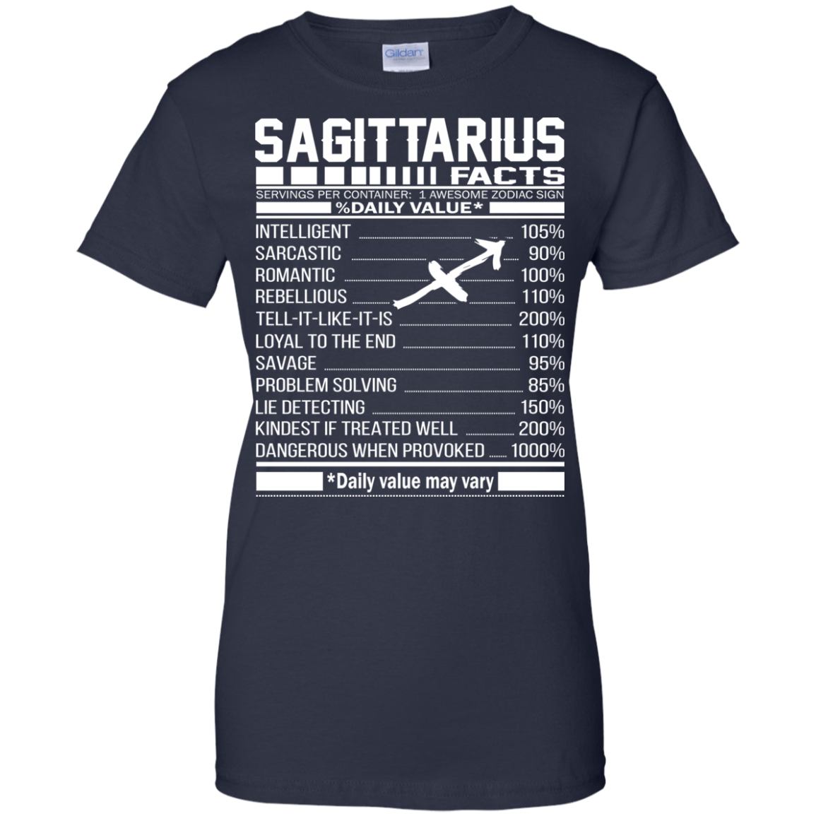 Sagittarius Facts - Awesome Zodiac Sign - %Daily Value Shirt, Hoodie, Tank - TeeDragons