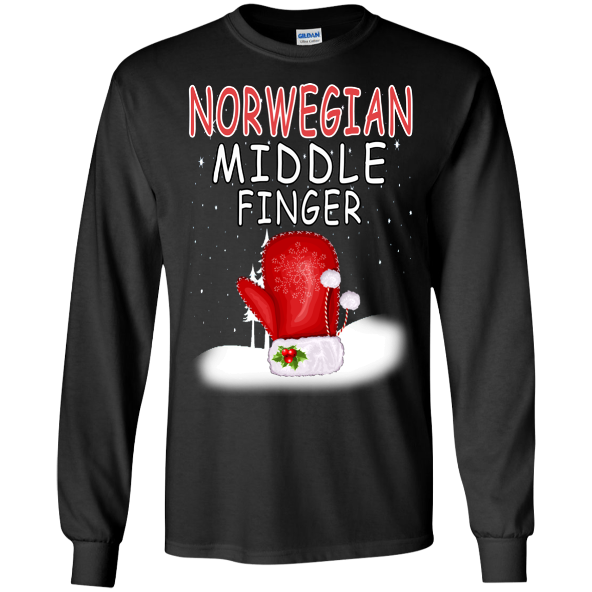 Christmas Norwegian Middle Finger Shirt, Sweatshirt - TeeDragons