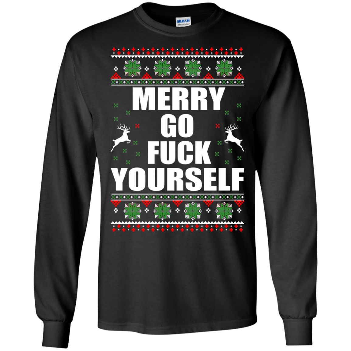 Merry Go Fuck Yourself Christmas Sweater - TeeDragons