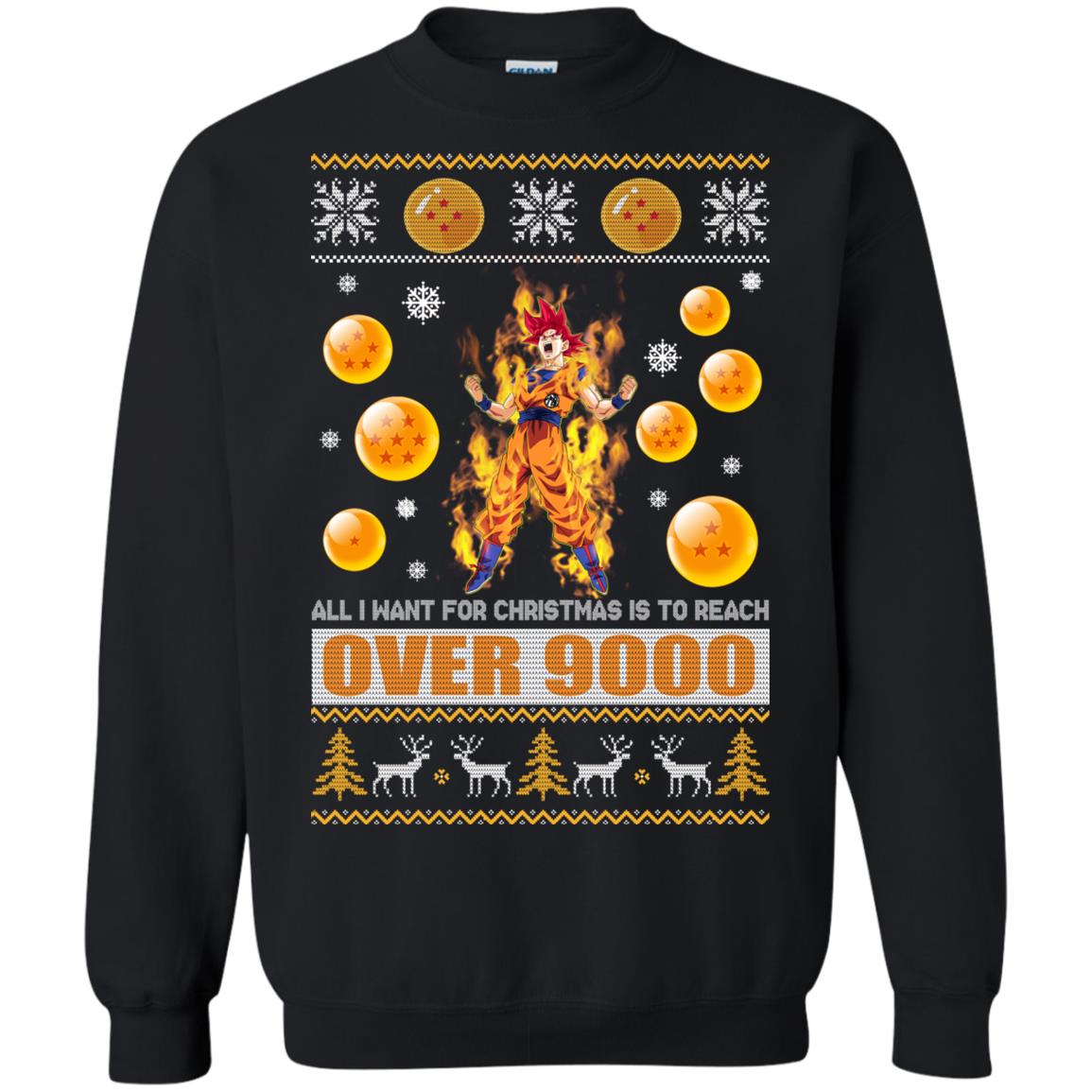 All I Want For Christmas Is To Reach Over 9000 Sweater - TeeDragons