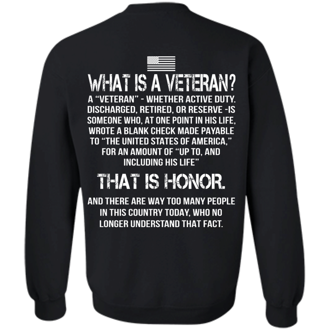 What Is A Veteran? - That Is Honor Shirt - Back Design - TeeDragons