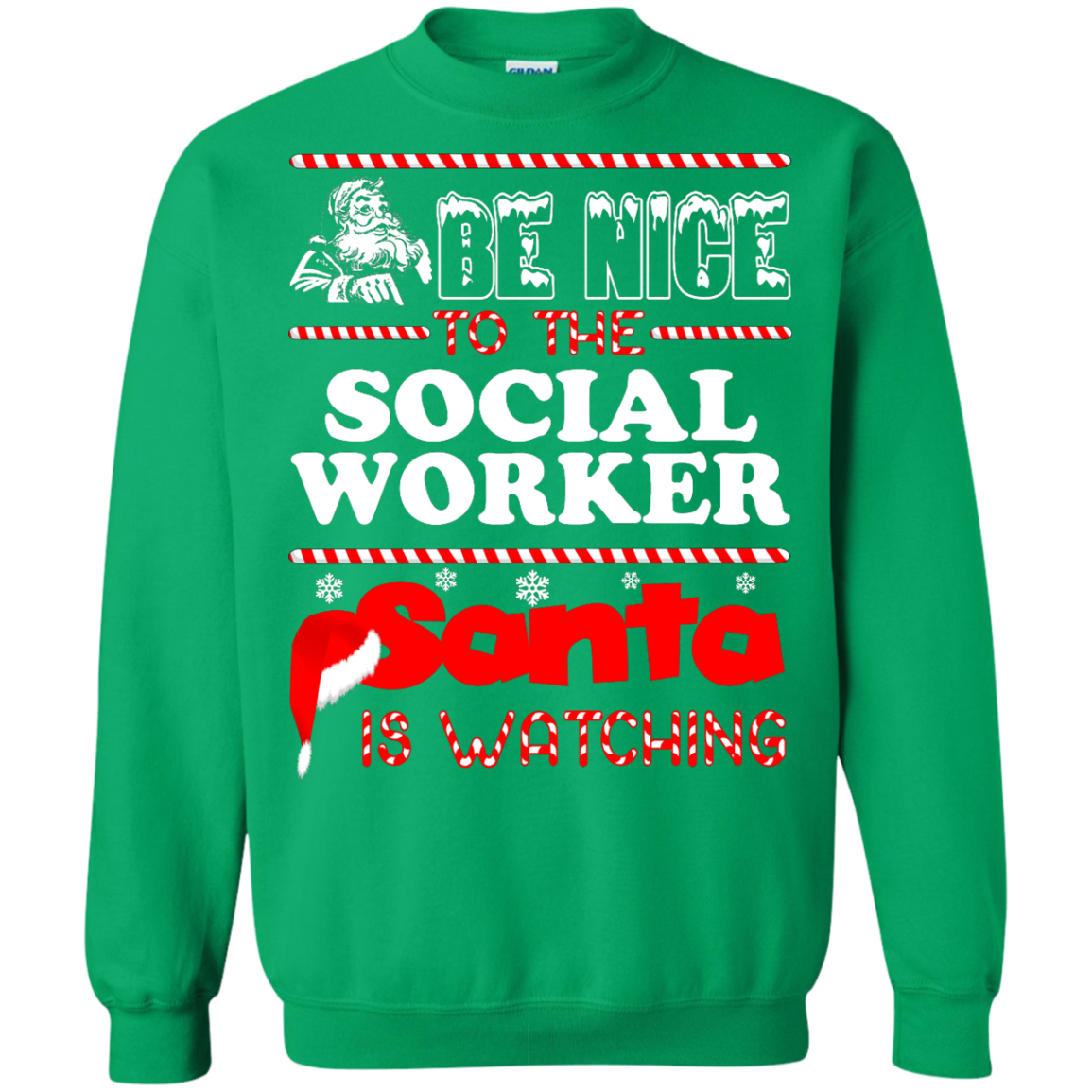 Be Nice To The Social Worker Santa Is Watching Shirt, Hoodie, Tank - TeeDragons