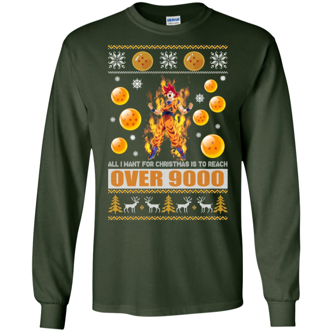 All I Want For Christmas Is To Reach Over 9000 Sweater - TeeDragons