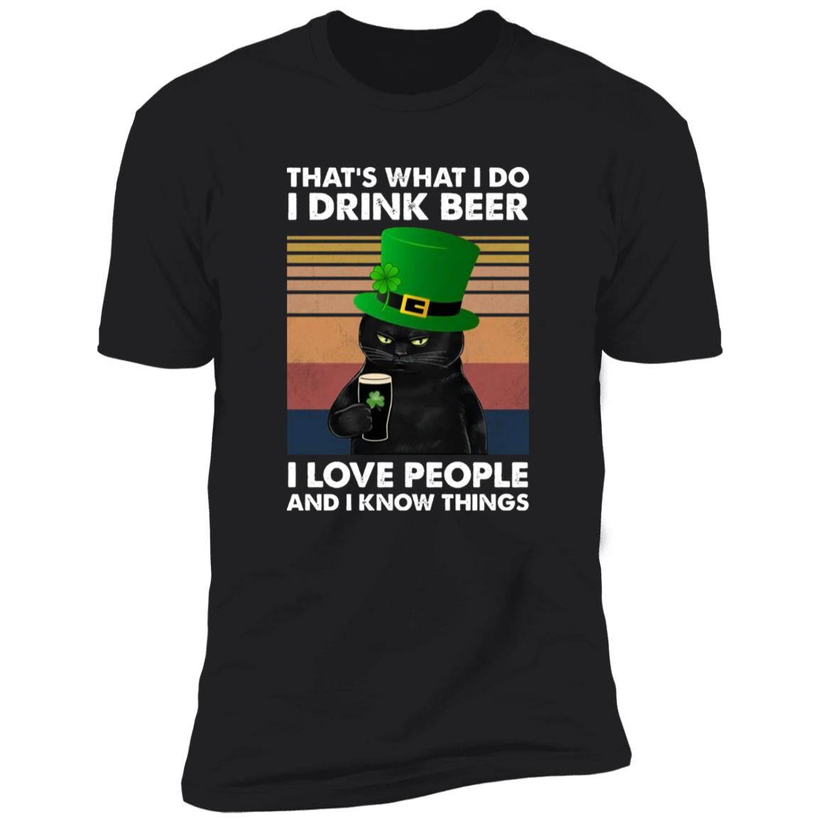 Black Cat St Patrick’s Day – That’s What I Do I Drink Beer Shirt