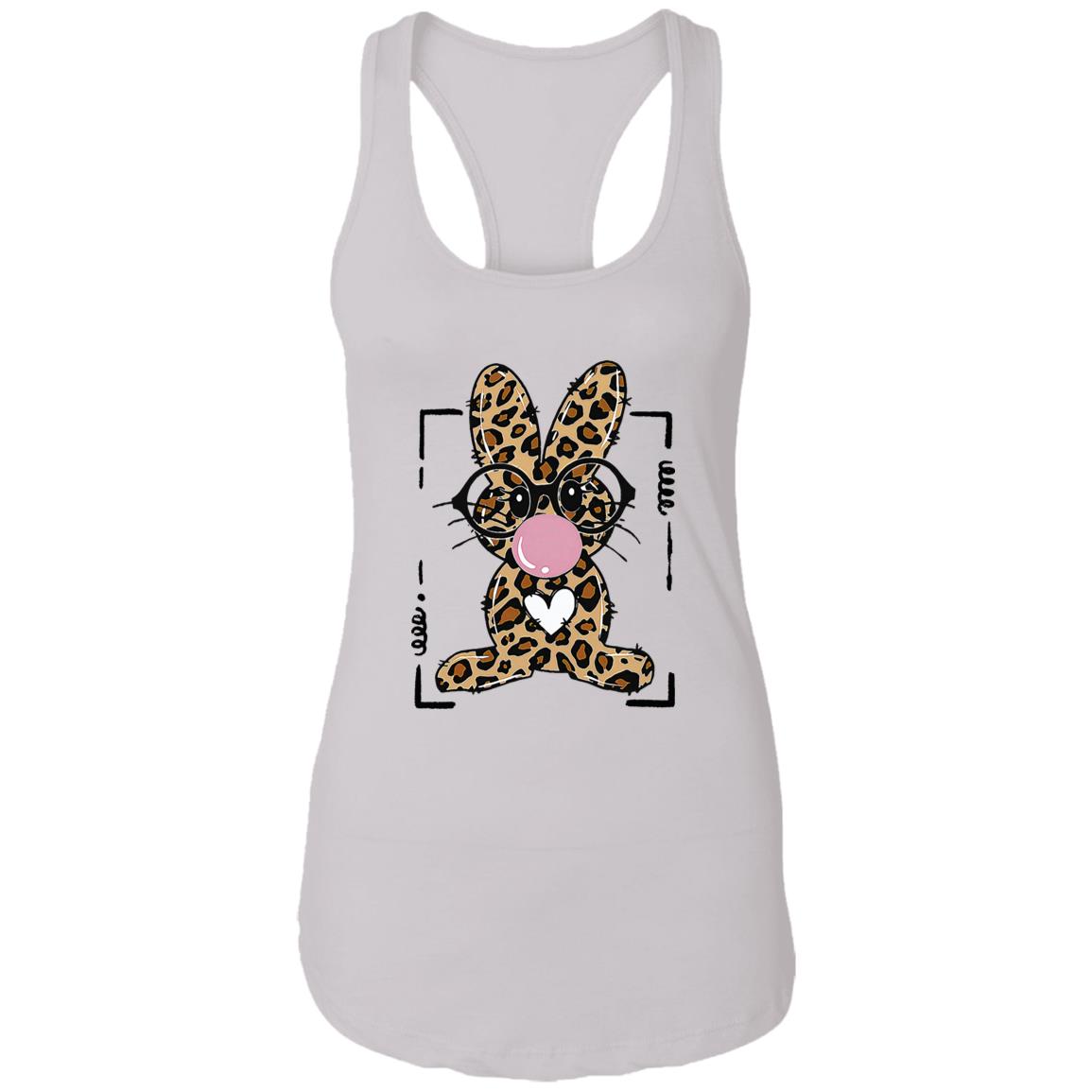 Leopard Rabbit Bunny Blowing Bubble Gum Easter Day Shirt