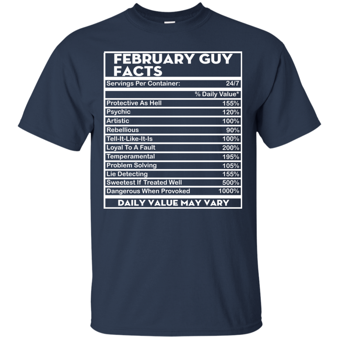 February Guy Facts - Servings Per Container 24/7 Shirt, Hoodie - TeeDragons