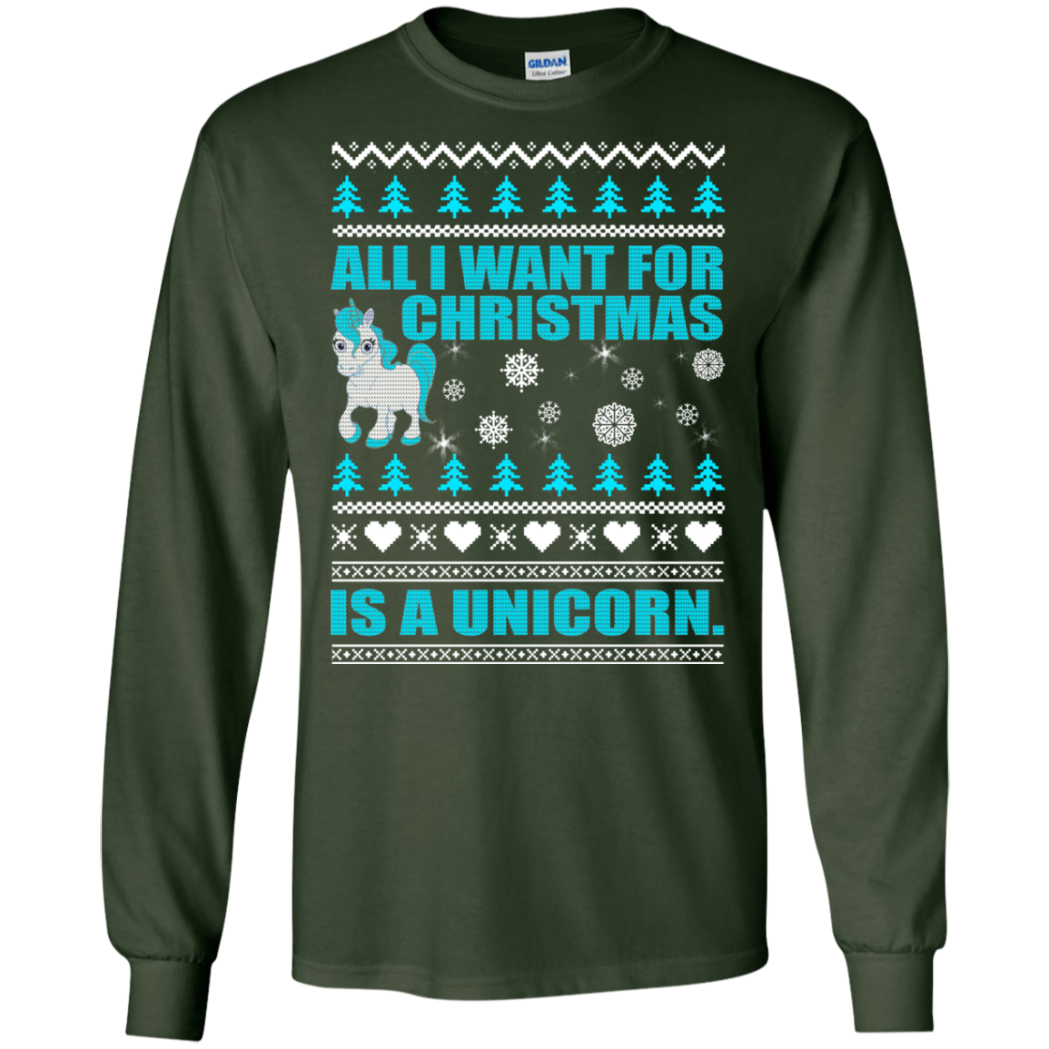 All I Want For Christmas Is A Unicorn Christmas Sweater - TeeDragons