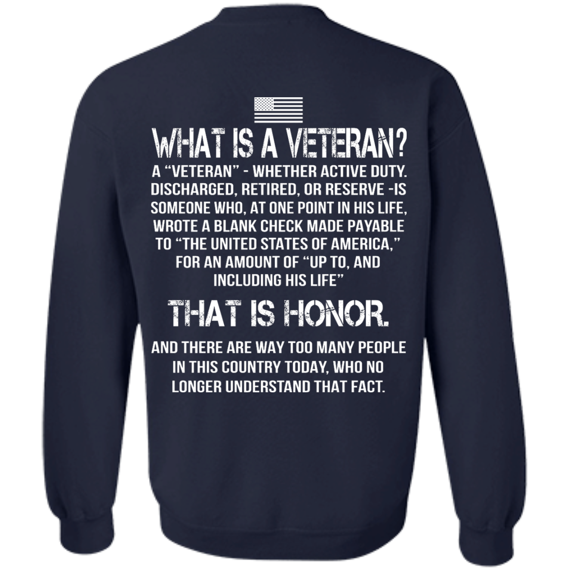 What Is A Veteran? - That Is Honor Shirt - Back Design - TeeDragons