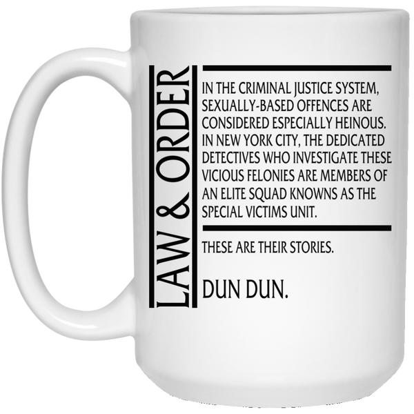 Law & Order These are Their Stories White Mug – NBC Store