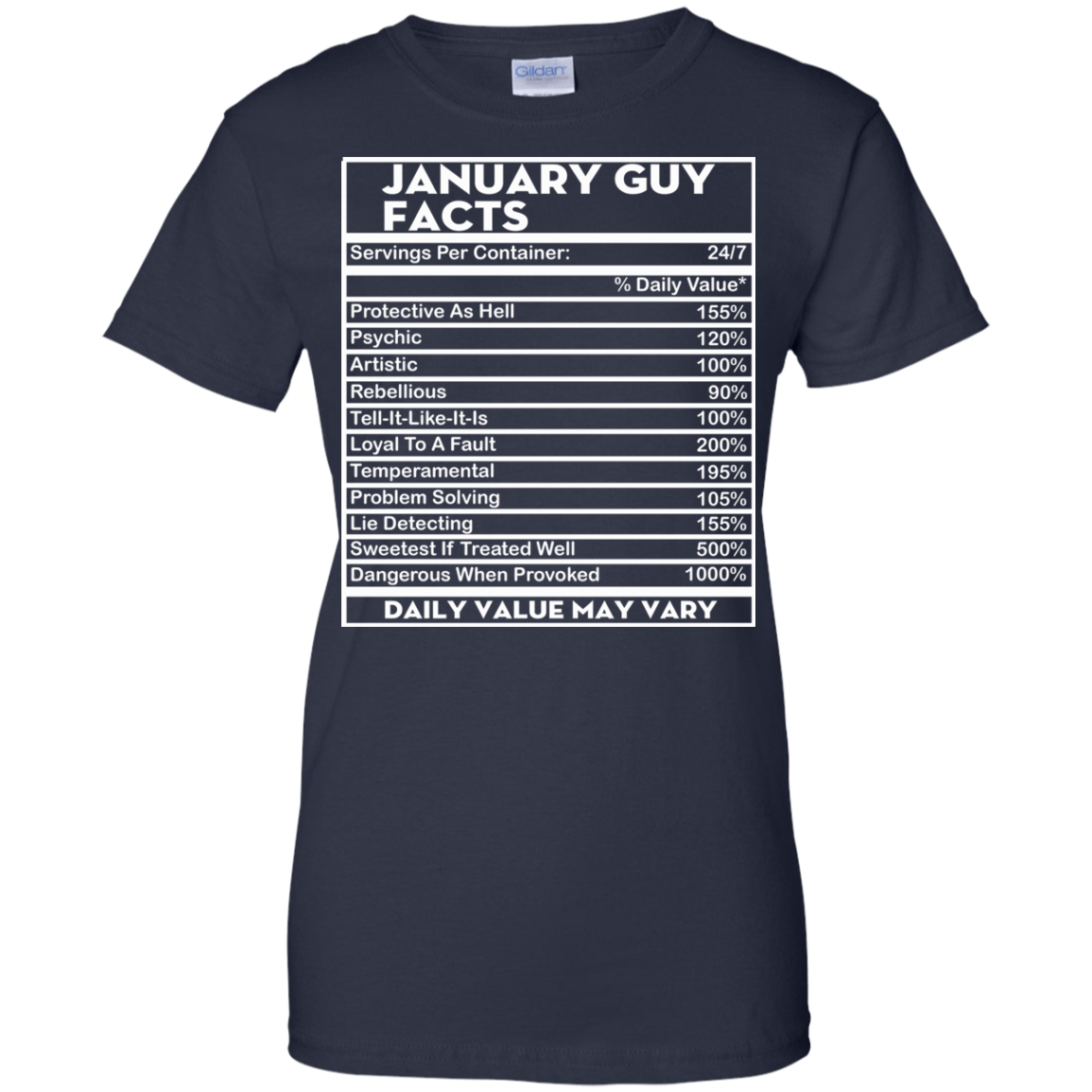 January Guy Facts - Servings Per Container 24/7 Shirt, Hoodie - TeeDragons