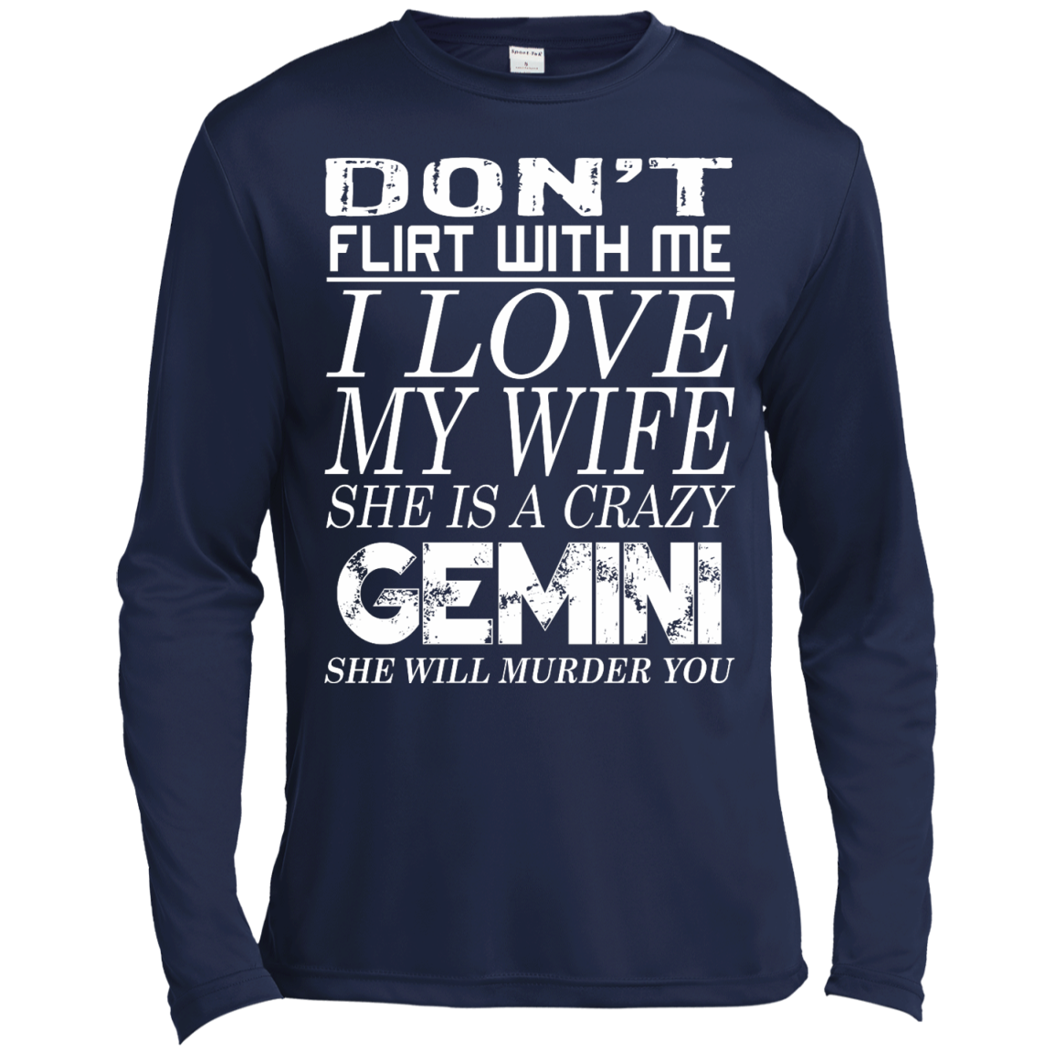 Don't Flirt With Me I Love My Wife She Is A Crazy Gemini Shirt - TeeDragons