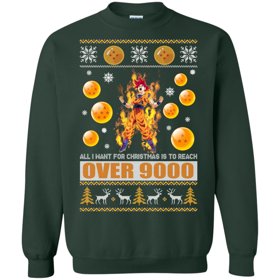 All I Want For Christmas Is To Reach Over 9000 Sweater - TeeDragons