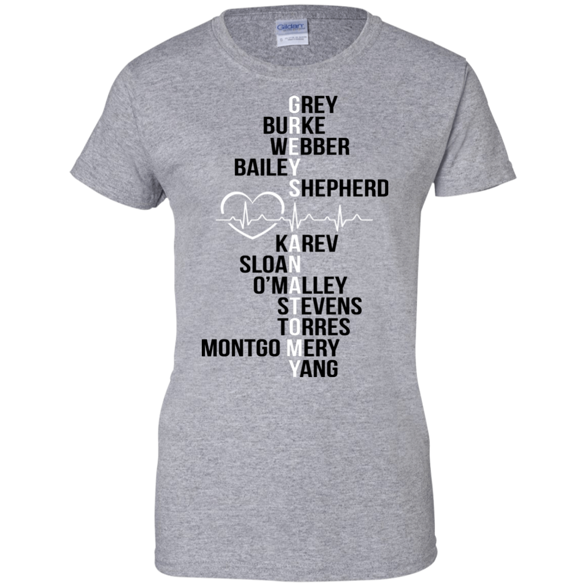 Greys Anatomy - Grey - Burke - Webber - Bailey T-Shirt - TeeDragons