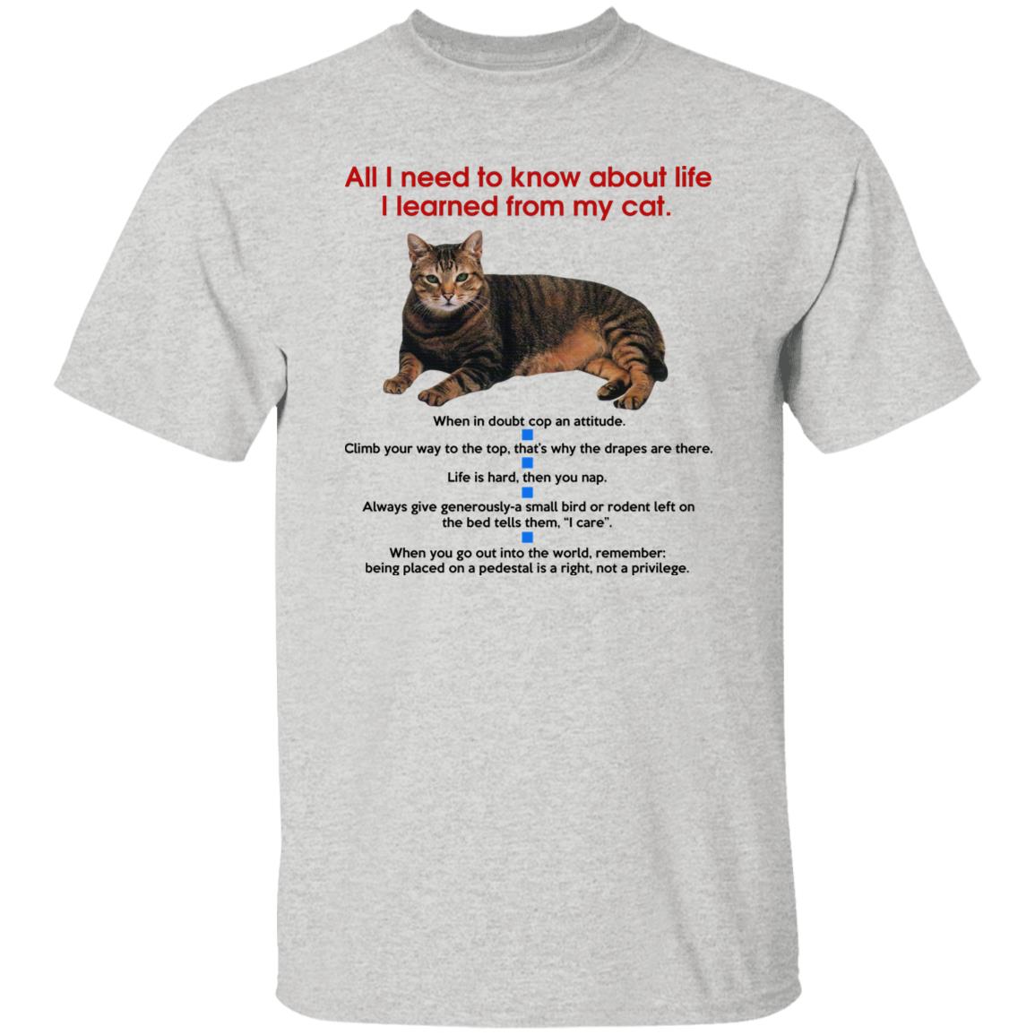 All I Need To Know About Life I Learned From My Cat Shirt