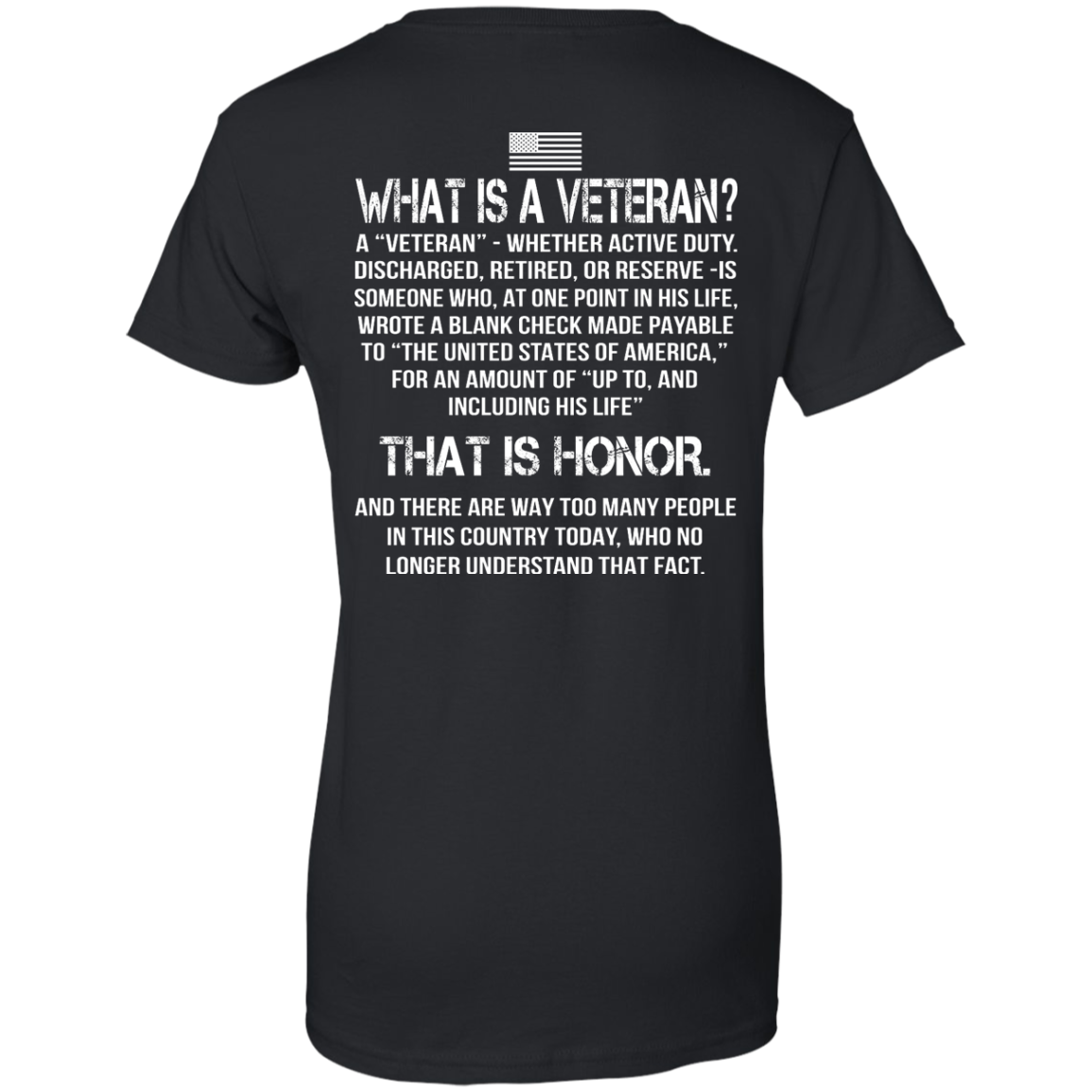 What Is A Veteran? - That Is Honor Shirt - Back Design - TeeDragons